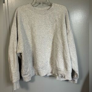 Victoria Secret crew neck sweatshirt XXL heather white color gently used